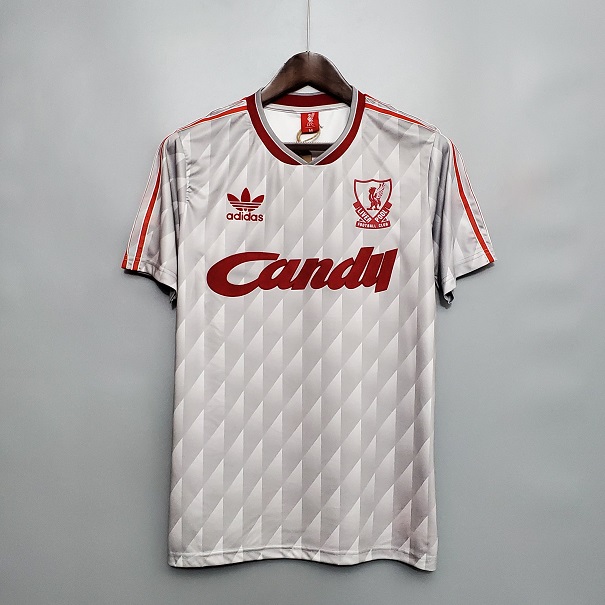 AAA Quality Liverpool 89/91 Away Grey Soccer Jersey
